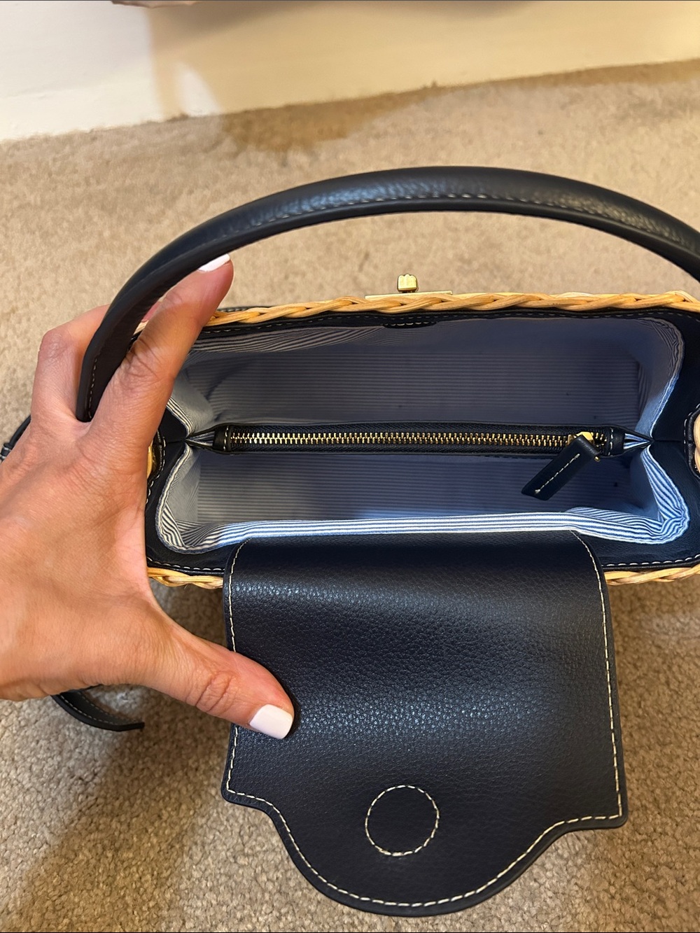 J.McLaughlin Faith Wicker Handbag - Picture 9 of 16